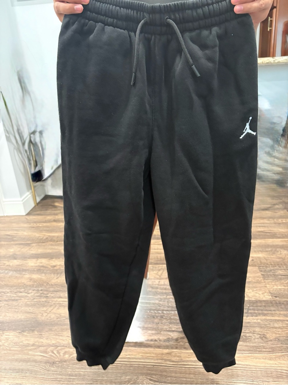 Jordan Black Kids Sweatpants with White Jumpman Logo